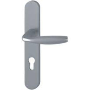 Ensemble de porte plaque large New york Clé i aspect inox F9 HOPPE - 1810/300M - 195mm - entr.7/70 C.7mm - 58/67 - 3281160