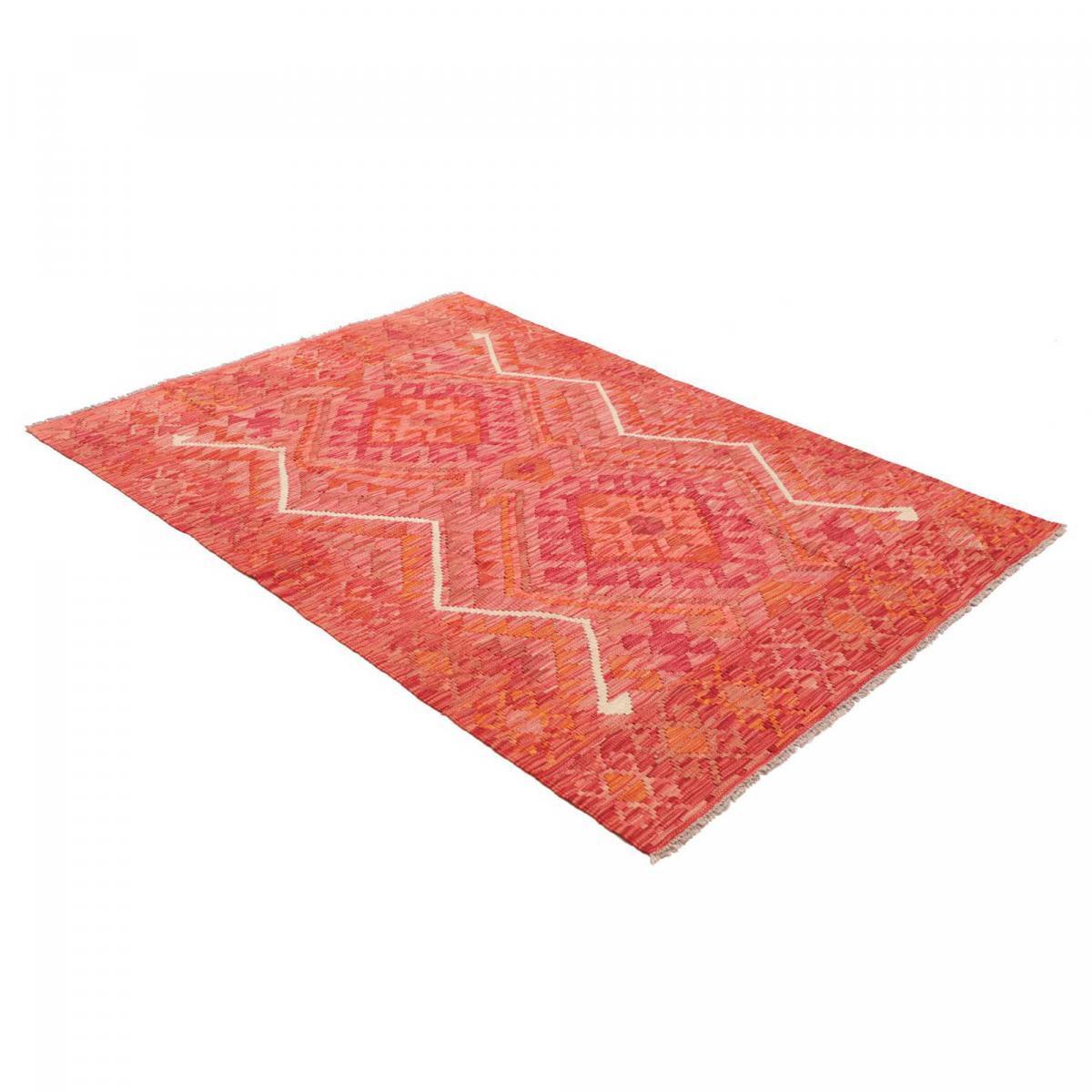 Tapis kilim géométrique, tissé plat en laine, UMES