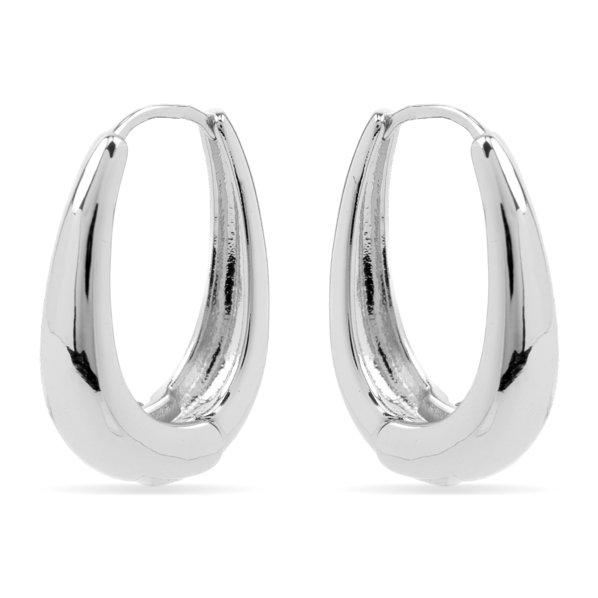 Pendientes de 24mm de diámetro acabado plata
