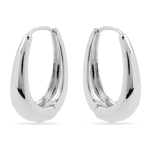 Pendientes de 24mm de diámetro acabado plata