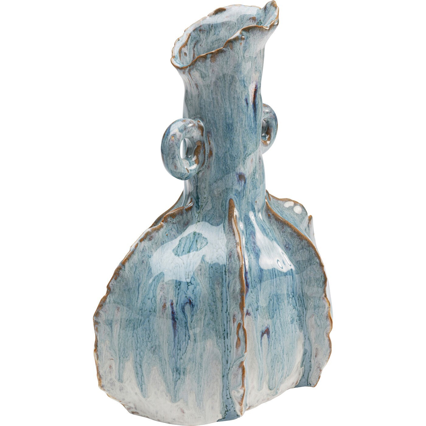 Vase Mina bleu à hanses Kare Design
