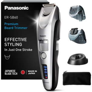 Tondeuse barbe PANASONIC ER-SB60-S803, molette réglable, 19 hauteurs de coupe, précision 0,5 mm, autonomie 60 mn