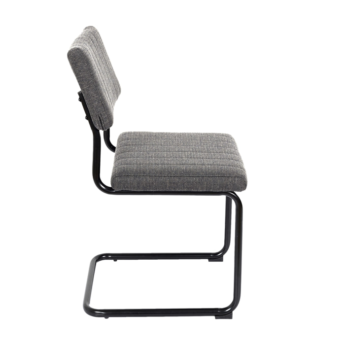 Chaise Alban Gris Chine - Lot de 2