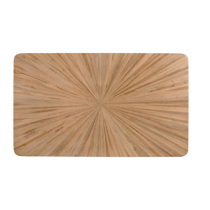 Mesas de Comedor de Madera de Teca Reciclada 150 Cm Estilo Rústico Moderno