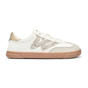 Zapatillas Deportivas Blancas con Purpurina Barefoot Goflex