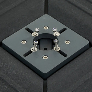 Pied de parasol Solivio à remplir à roulettes gris graphite