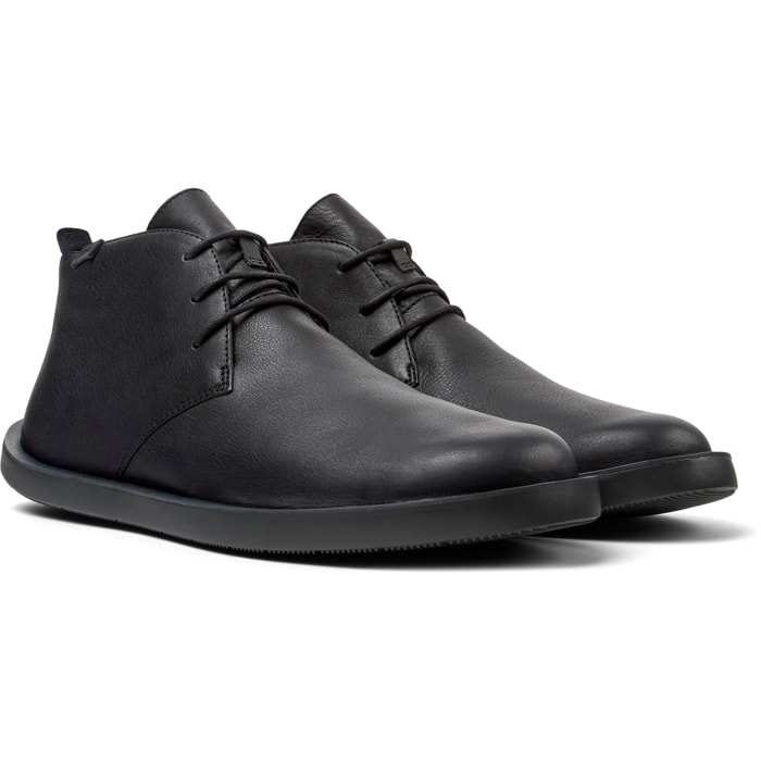 Sneaker-Bootie - CAMPER Wagon - Negro - Cuero liso