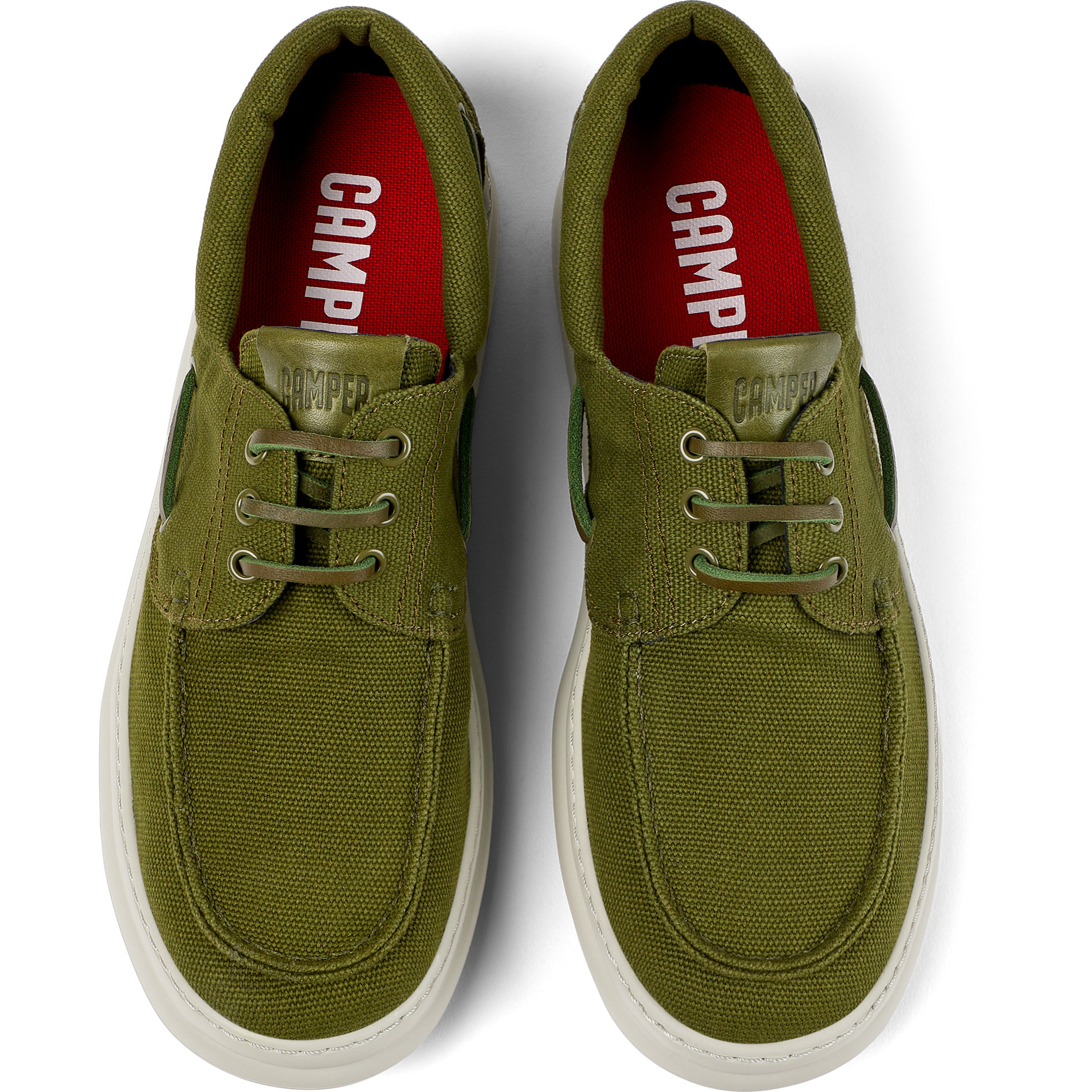 Scarpe stringate - CAMPER Runner Four - Verde - Tessuto naturale