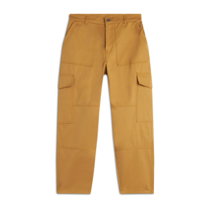 Pantaloni cargo in cotone gamba straight lunghezza cropped