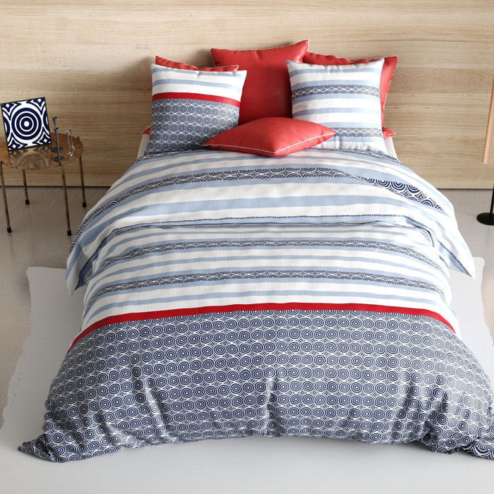 Parure Housse De Couette 3pcs 100% coton 57fils Santorini
