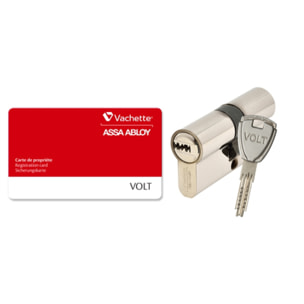 Serrure PROTECTIVE 41 HDI+ 4 points GA 65x35 Vis 70 ASSA ABLOY 4 Clés - Marron Muze Chromé velours - Droite - 28515000