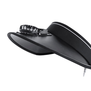 Visiera con ventilatore orientabile a 3 velocità e protezione solare UPF50+. Include una batteria ricaricabile da 150 mAh, regolazione imbottita ed elastica.