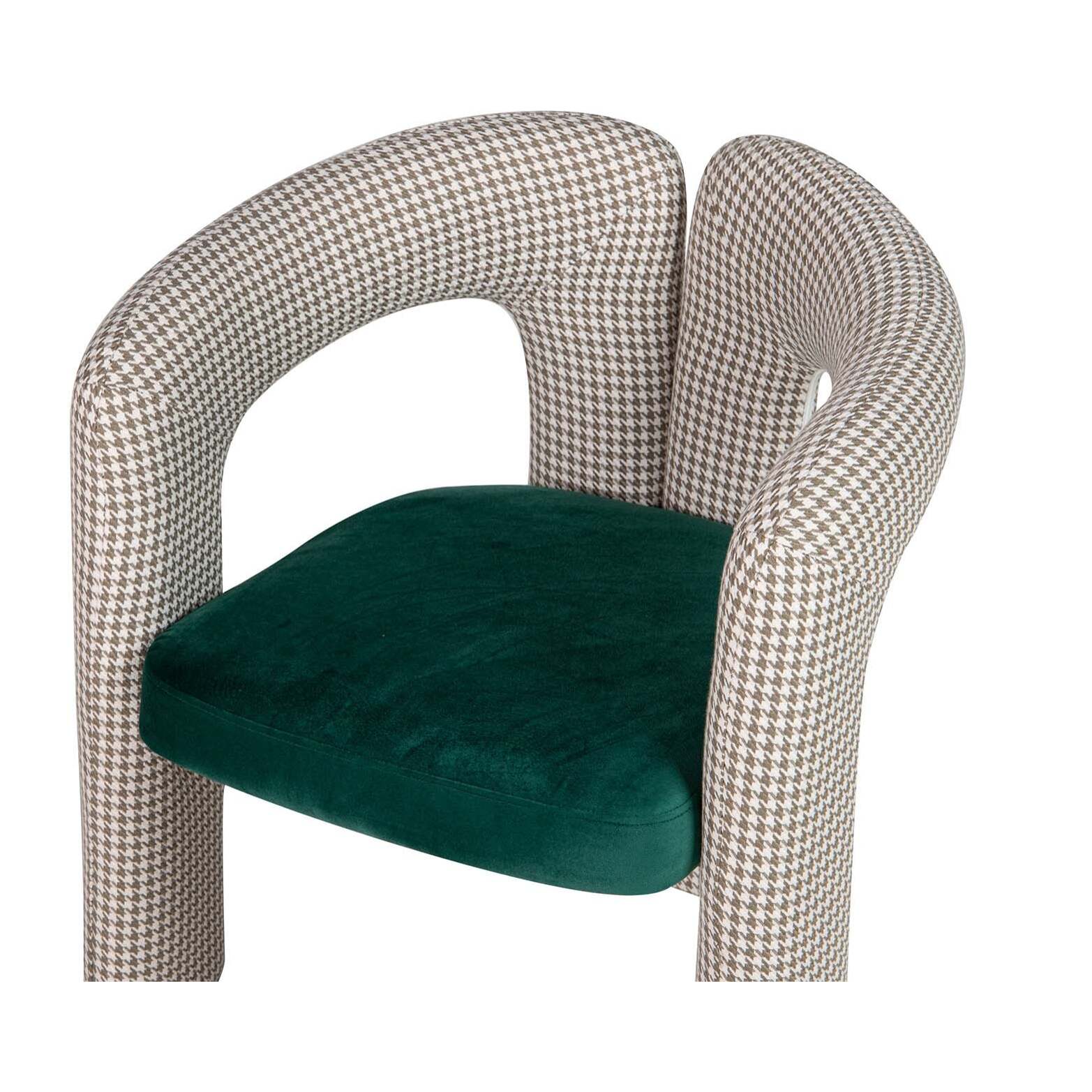 Silla Velvet Verde Beige Nova 66x61x76 Cm