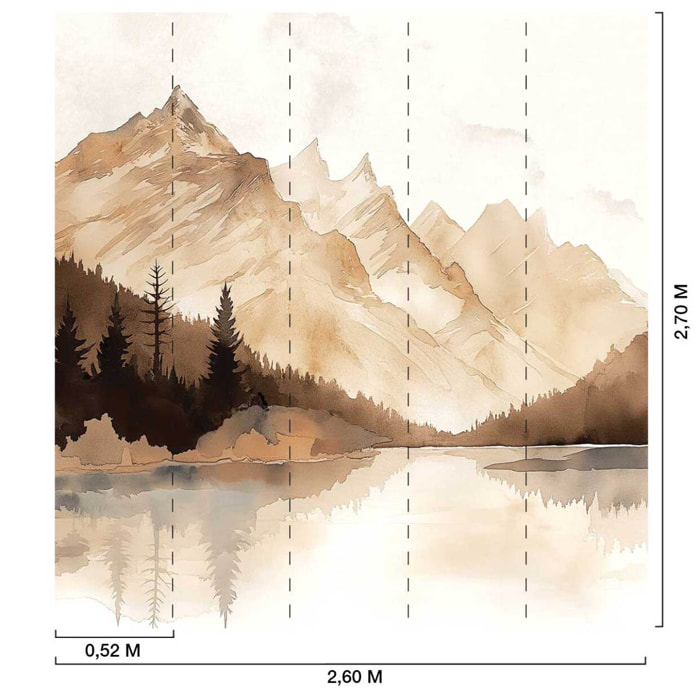 Papier peint montagne d'automne Intissé