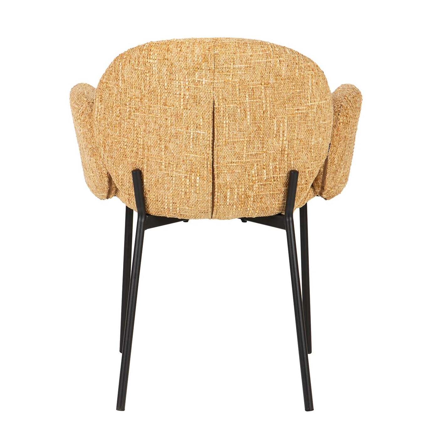 Silla Metal Poliester Amarillo Negro 59x62x80 Cm