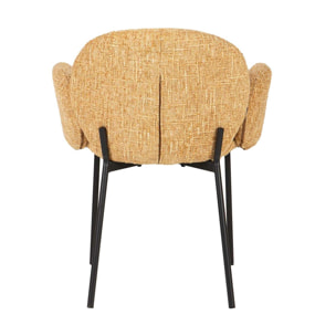 Silla Metal Poliester Amarillo Negro 59x62x80 Cm