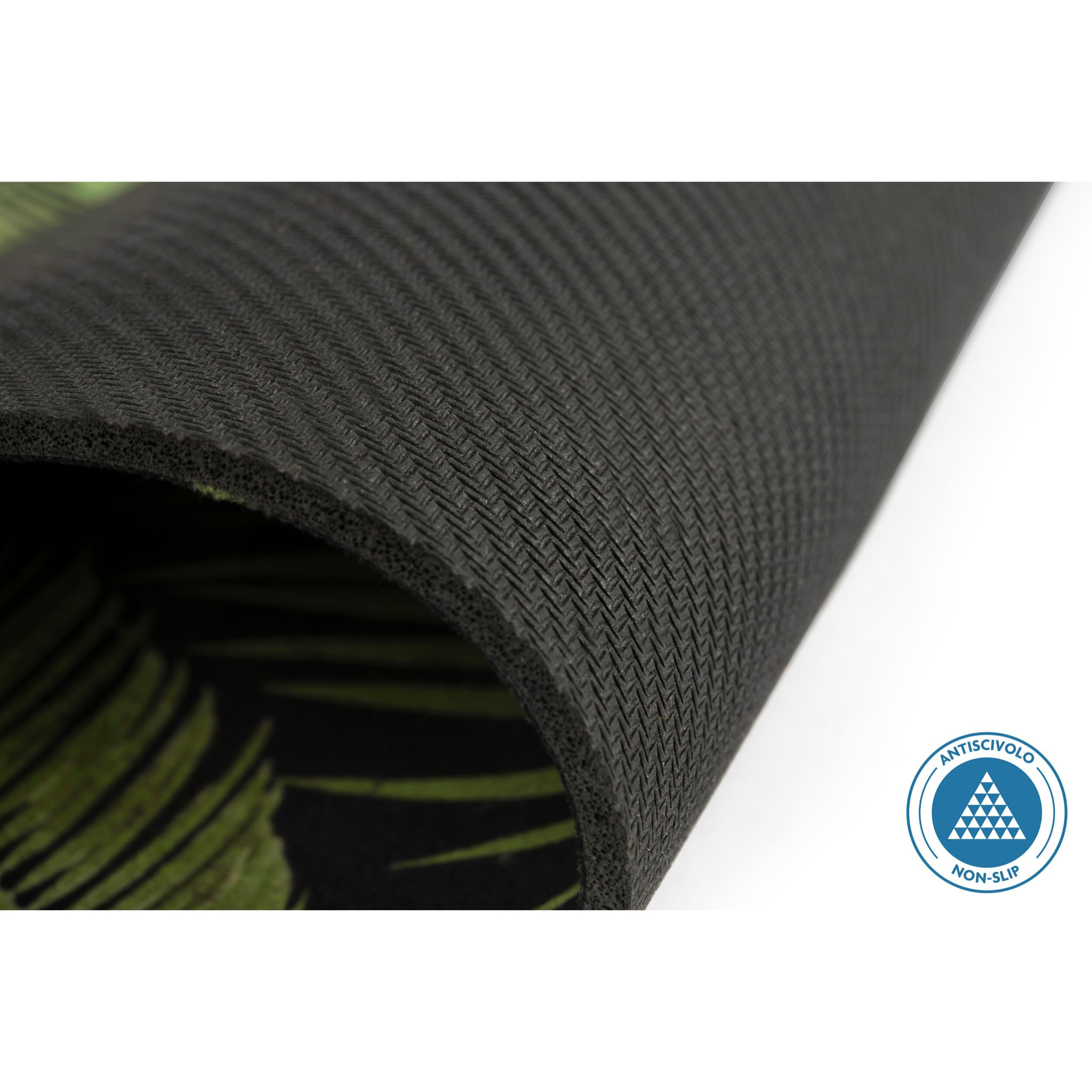 Tappeto da Bagno Soft Excelsa- Foliage, Gomma Verde