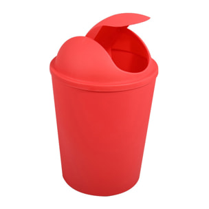 Cubo de basura "AKO" 5,5L  con tapa abatible Roja