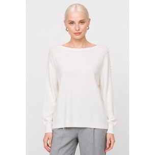 Kocca - Maglia da donna a maniche lunghe con dettagli decorativi Donna