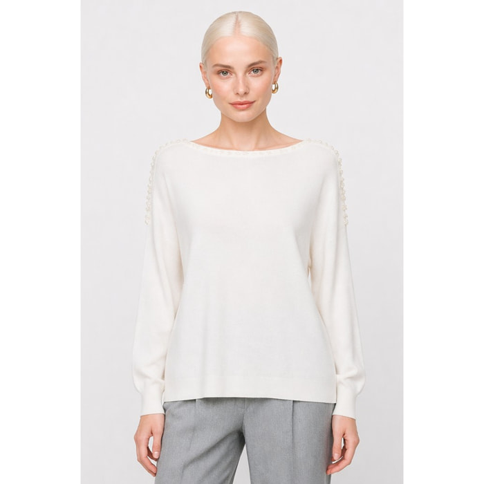 Kocca - Maglia da donna a maniche lunghe con dettagli decorativi Donna