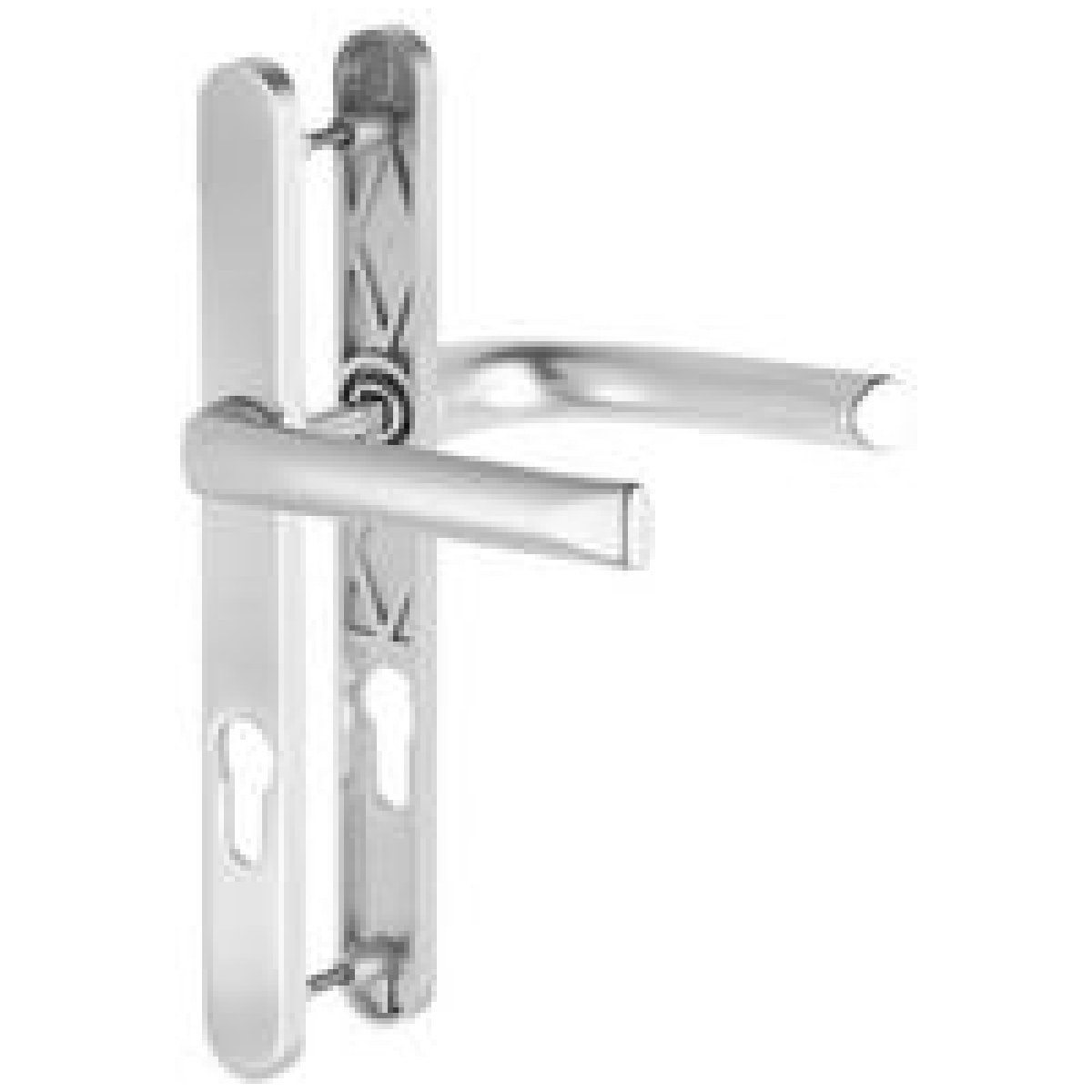 Ensemble de porte-fenêtre plaque étroite Atlanta 113KH/300LMSGL/1530 HOPPE Saillie réduite 195mm Argent F1 Clé i Entr.92 C.8 - ép.78/87 - 3649489