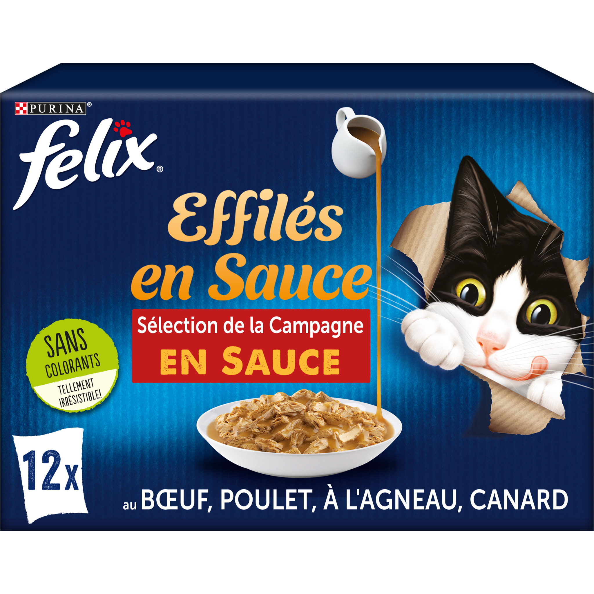 FELIX Tendres Effilés Encore plus de sauce Campagne 12x85g - Lot de 6