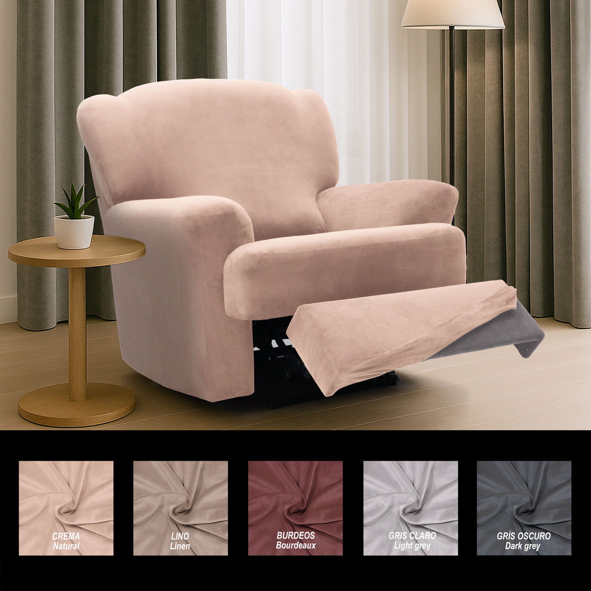 Funda TERCIOPELO ANTIMANCHAS Multi elástica para RELAX modelo VERONICA