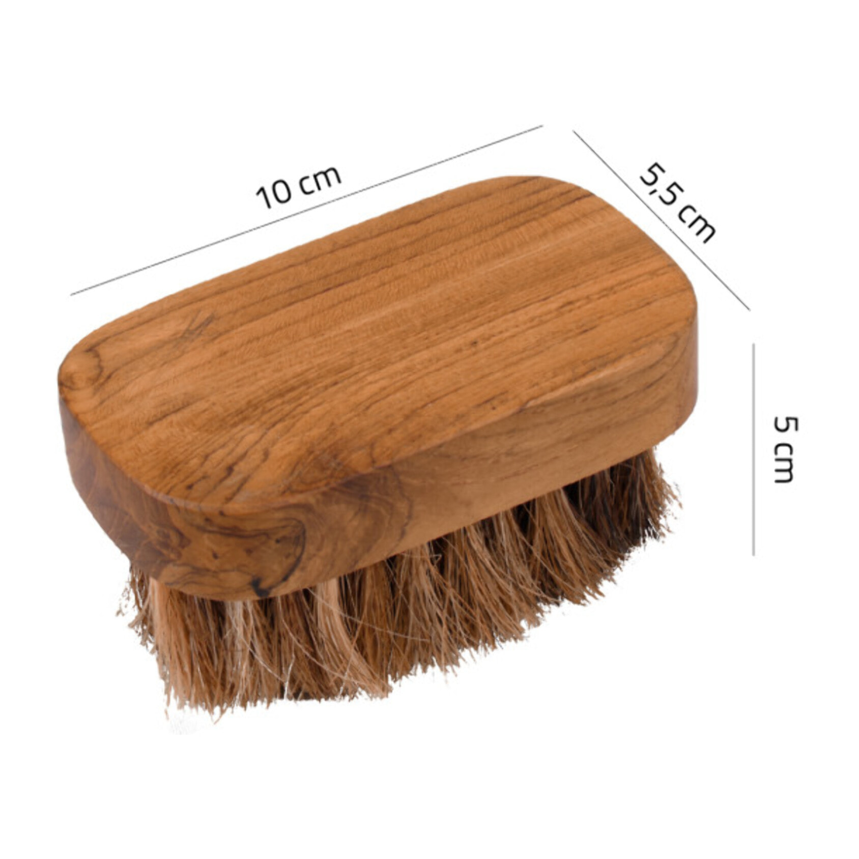 Brosse multifonction rectangulaire à poils doux et bois de teck - SALAH