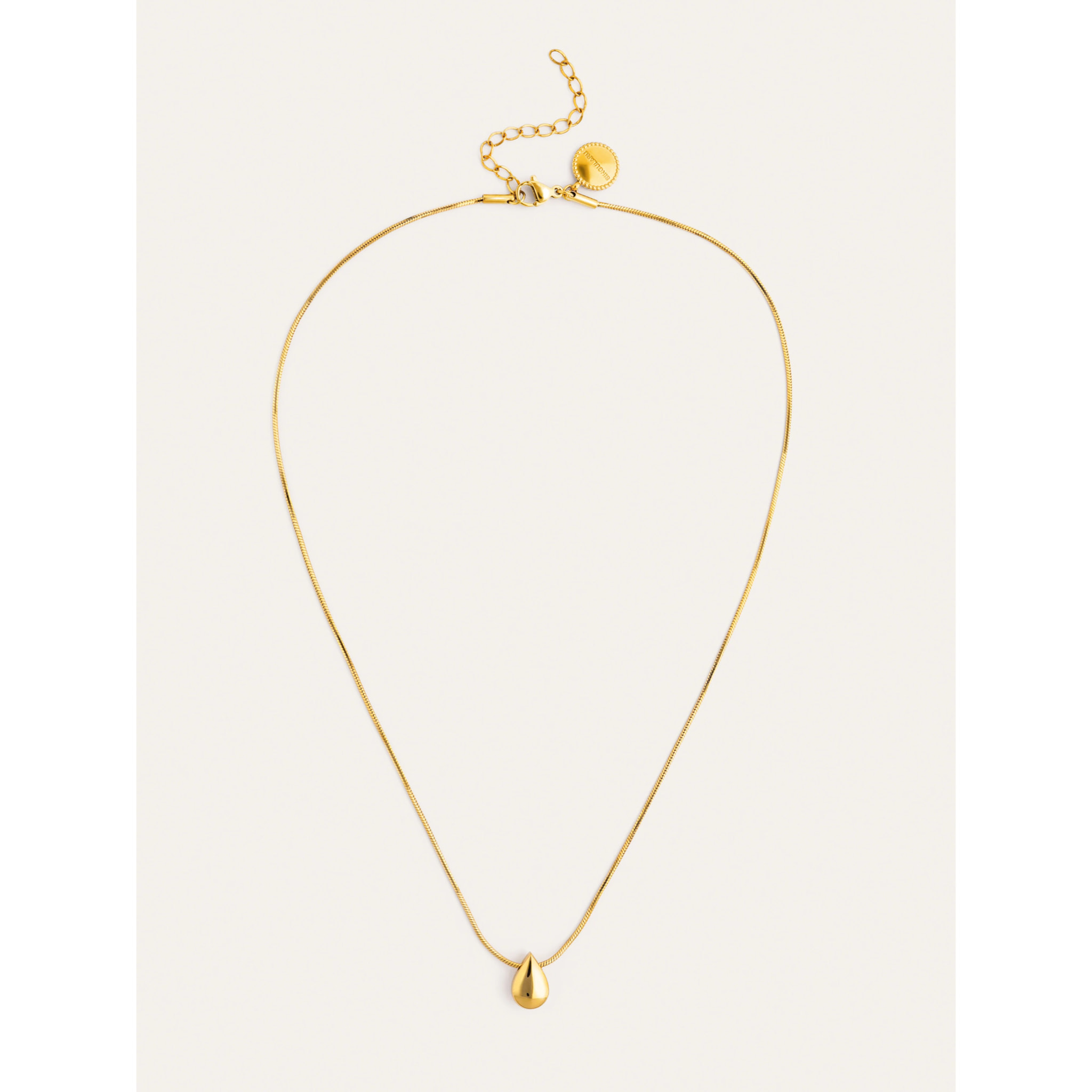 Collana Goccia Drop Acciao Placcato Oro