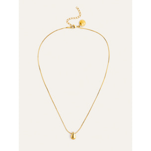 Collana Goccia Drop Acciao Placcato Oro