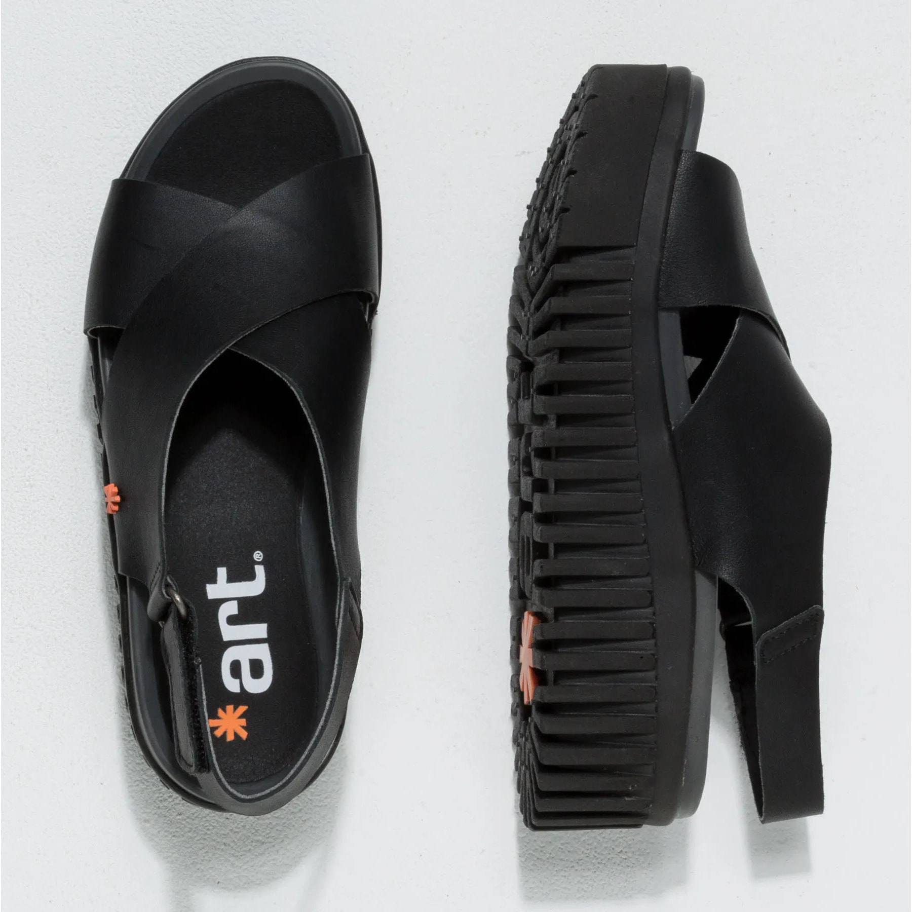 Sandalia de cuña 1574 NAPPA BLACK/BRIGHTON color Black