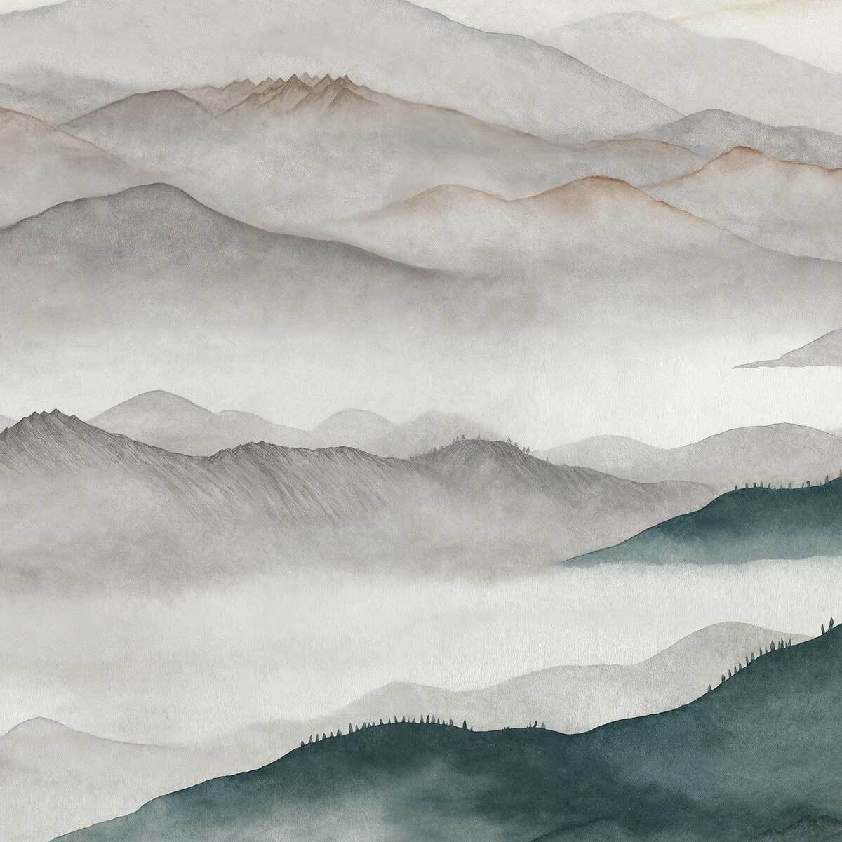 Papier peint Sommets Nuancés Intissé
