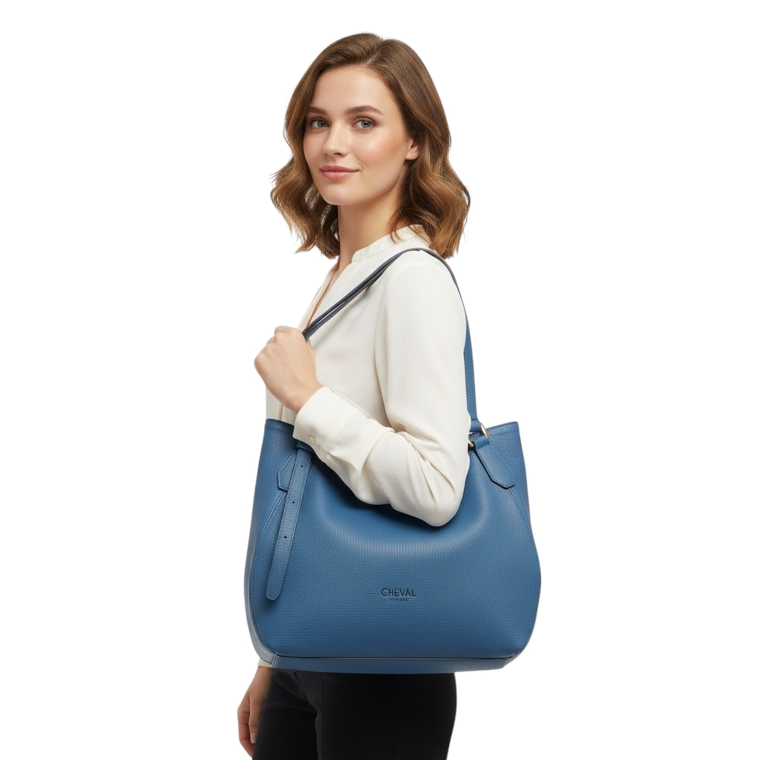 Bolso de hombro Cheval Firenze Alba Azul Petróleo