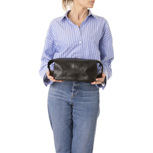 Pochette  unisex In Vera pelle Made in Italy 26x17x12 cm