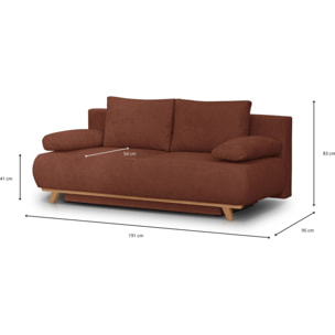 Canapé convertible 3 places en tissu chenille - LARIA