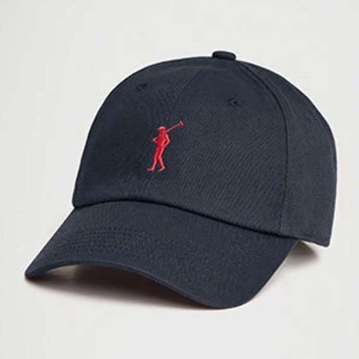Gorra azul marino de seis paneles con logo Rigby Go