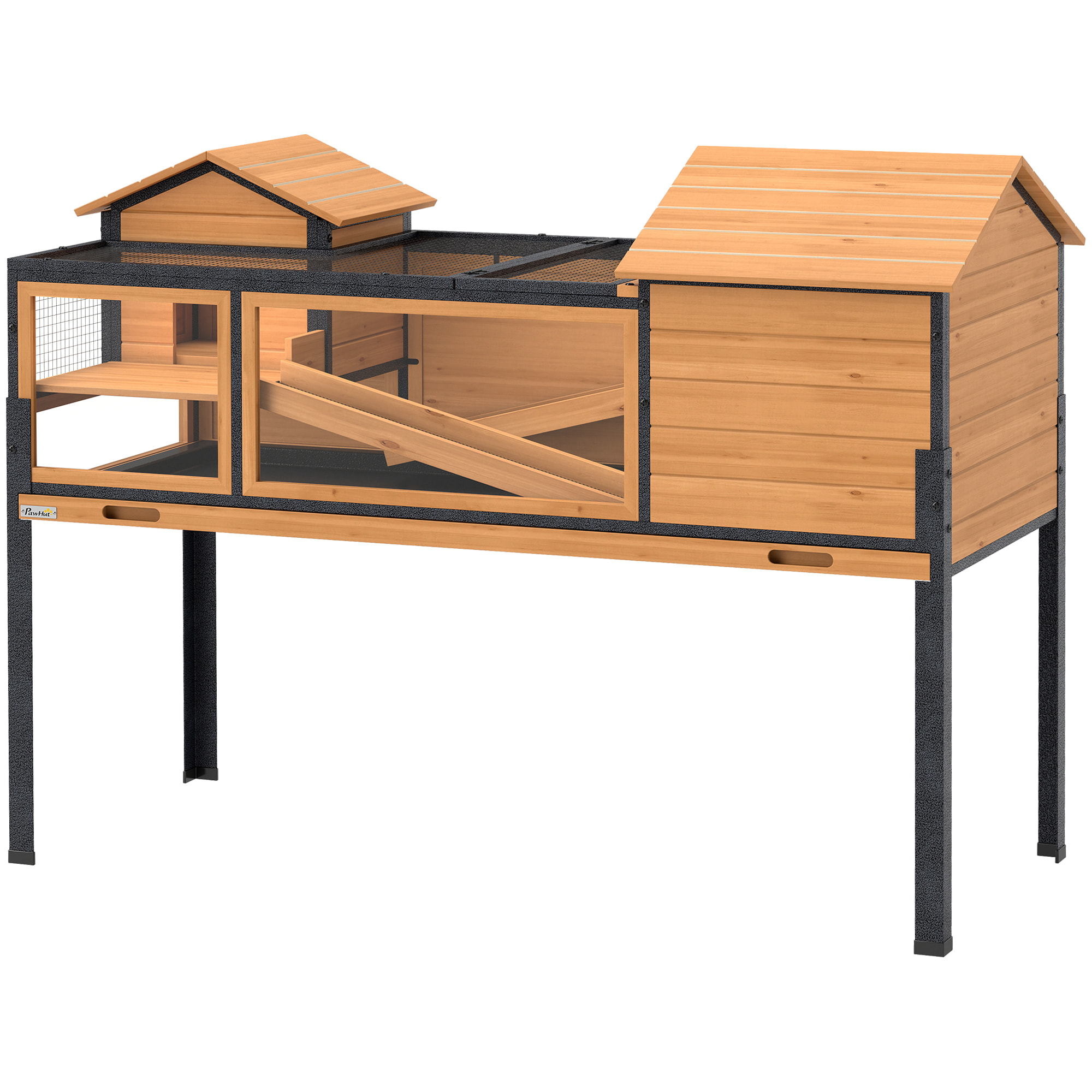 Terrarium design sur pieds - maison pour tortues - niches rampes plateau déjection - acier bois