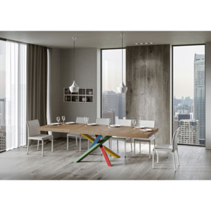 Table extensible 90x140/244 cm Volantis Premium Chêne Nature cadre 4/B