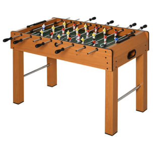 Mesa de Futbolín MDF Acero Inoxidable Plástico 122x61x80 7cm