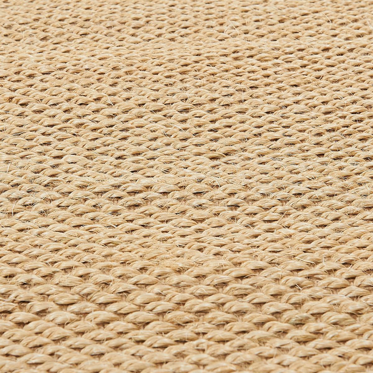 Tapis salon et chambre tissé en sisal motif uni KEPI