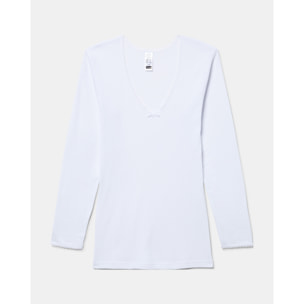 Camiseta térmica de mujer de fibra de invierno de manga corta