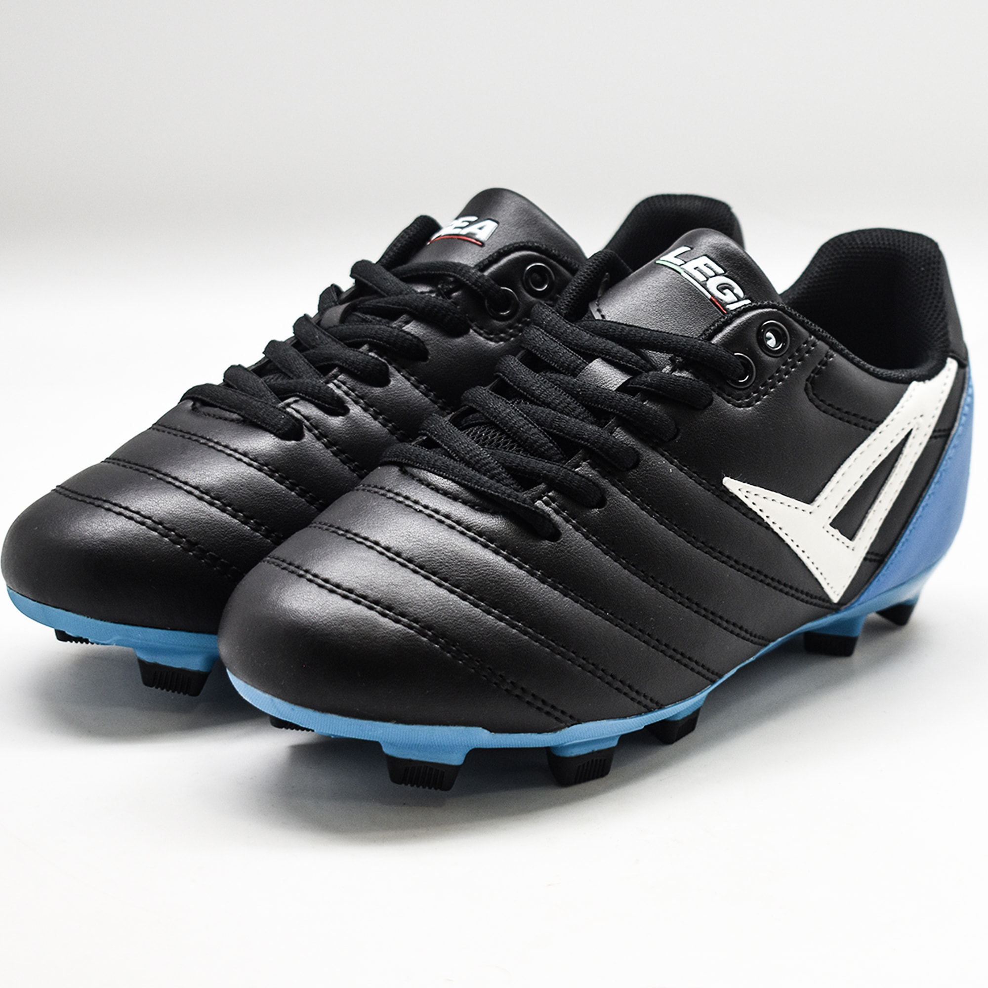 Scarpa DOKO calcio nero azzurro