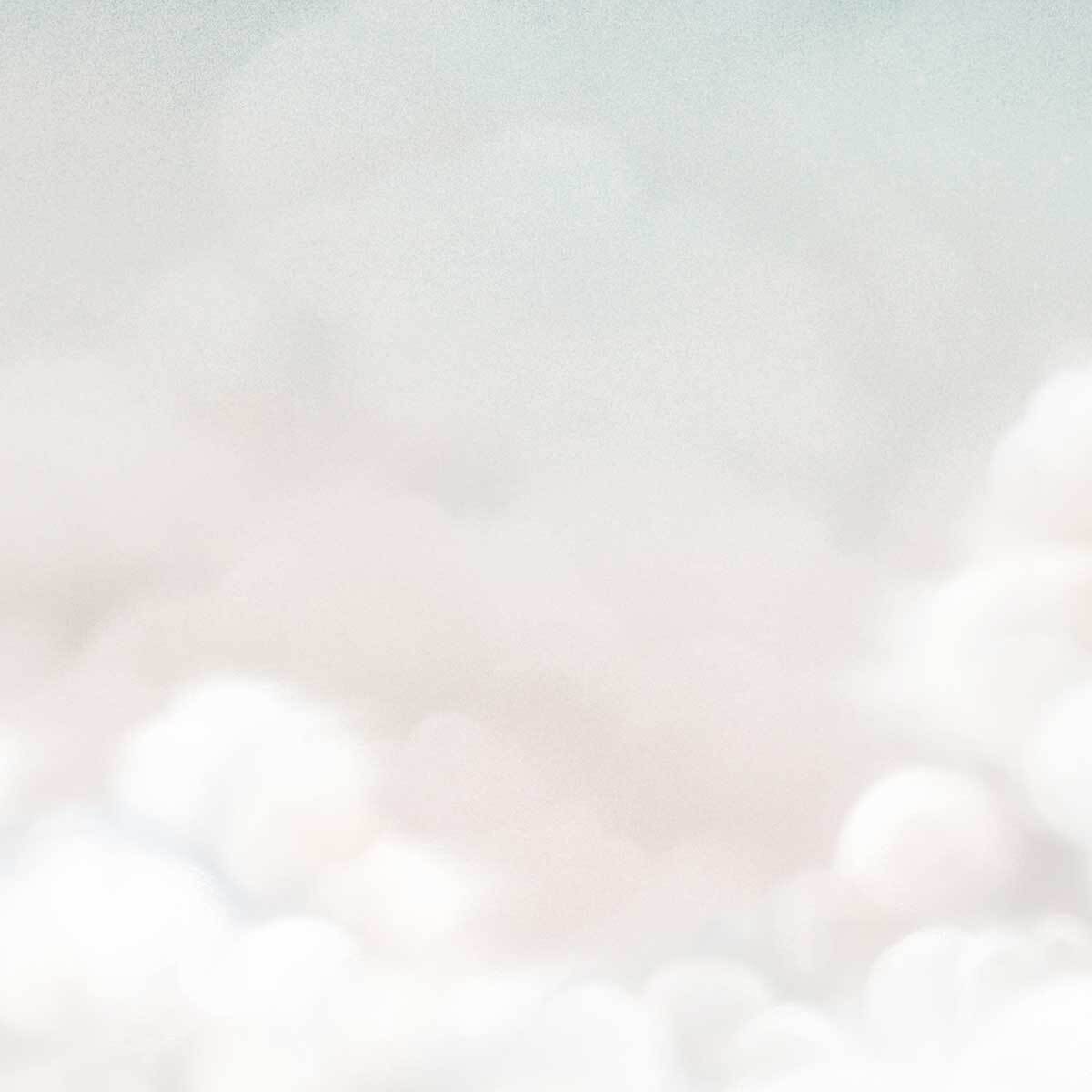 Papier peint nuages doux chambre bébé - Nuages de Ouate Intissé