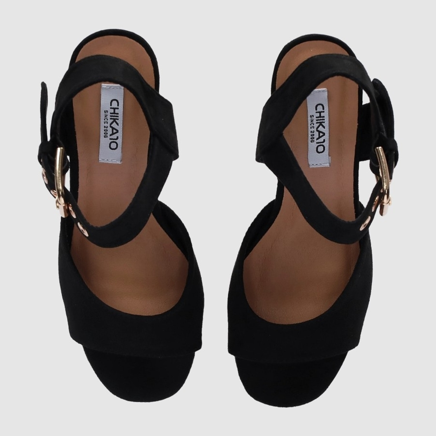 Sandalias de Tejido - Negro - Tacón: 10 cm
