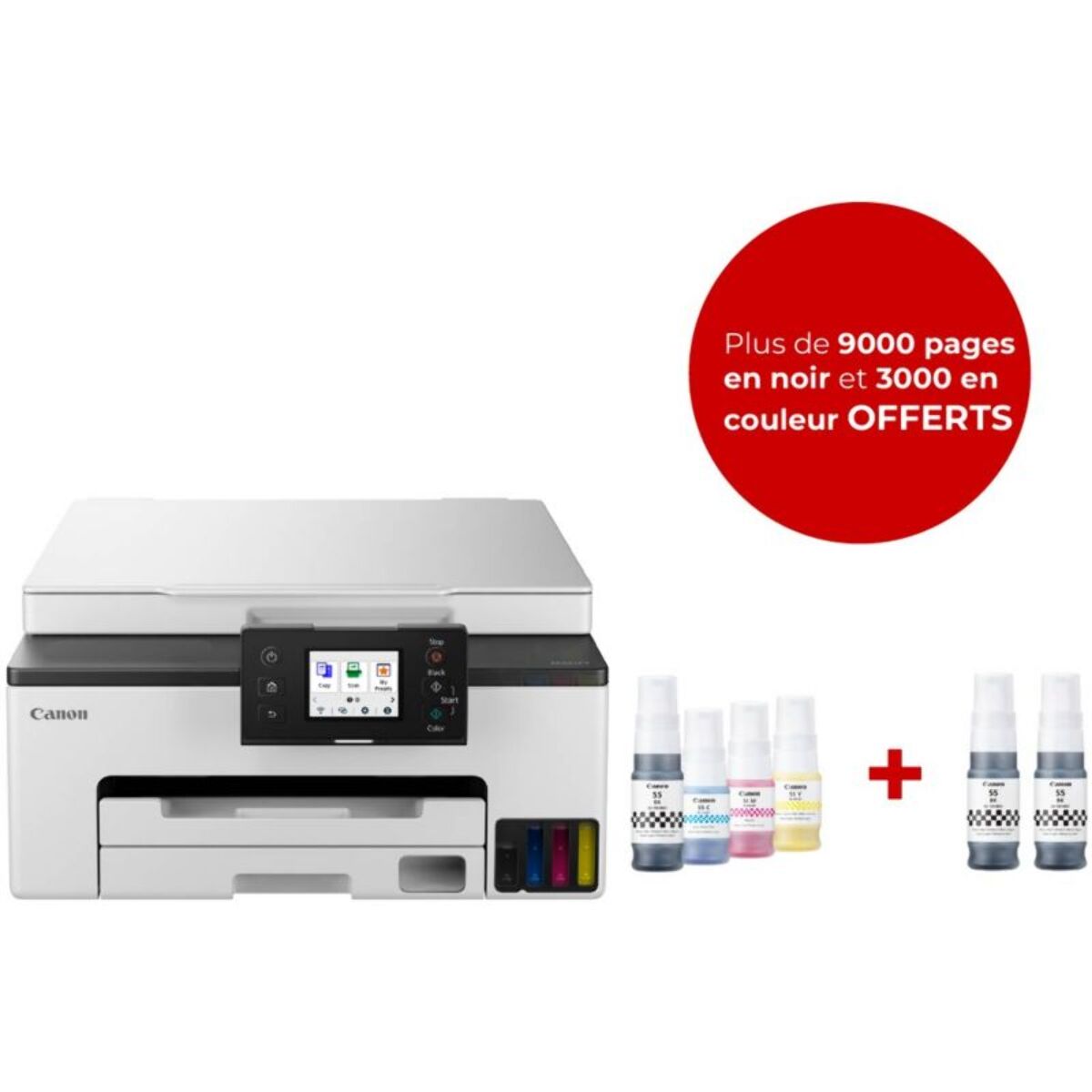 Imprimante jet d'encre CANON Megatank Maxify GX1050 Multi Pack