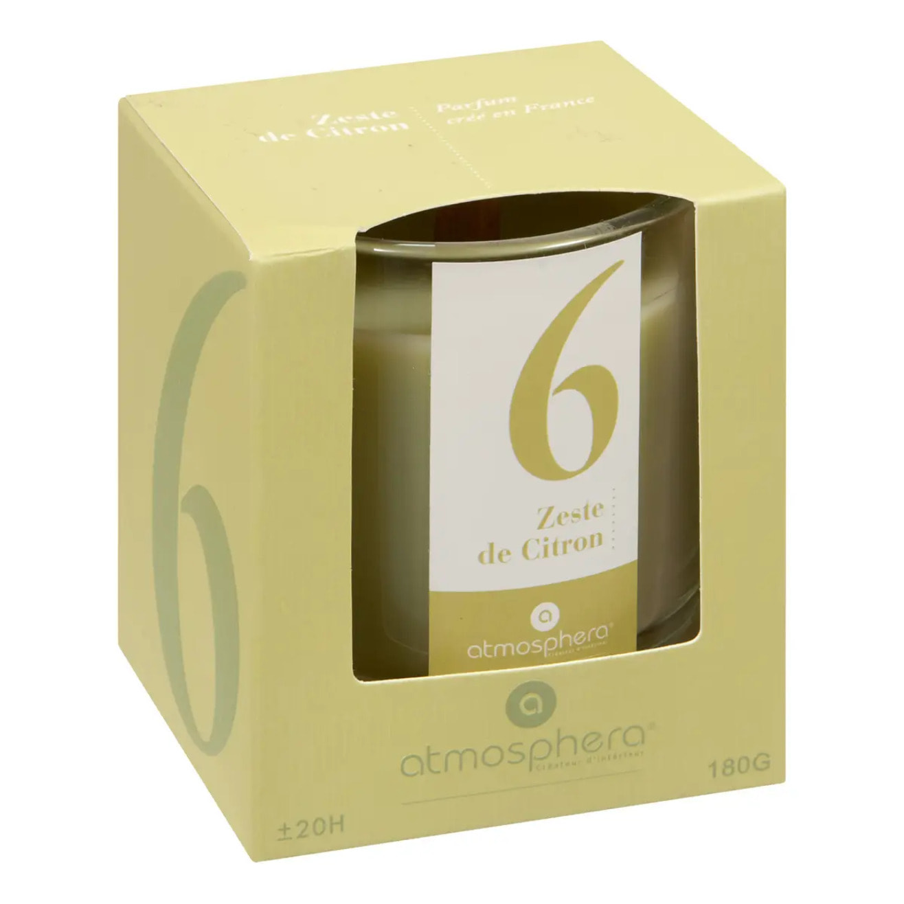 Bougie parfumée 180g Numia Zeste de Citron