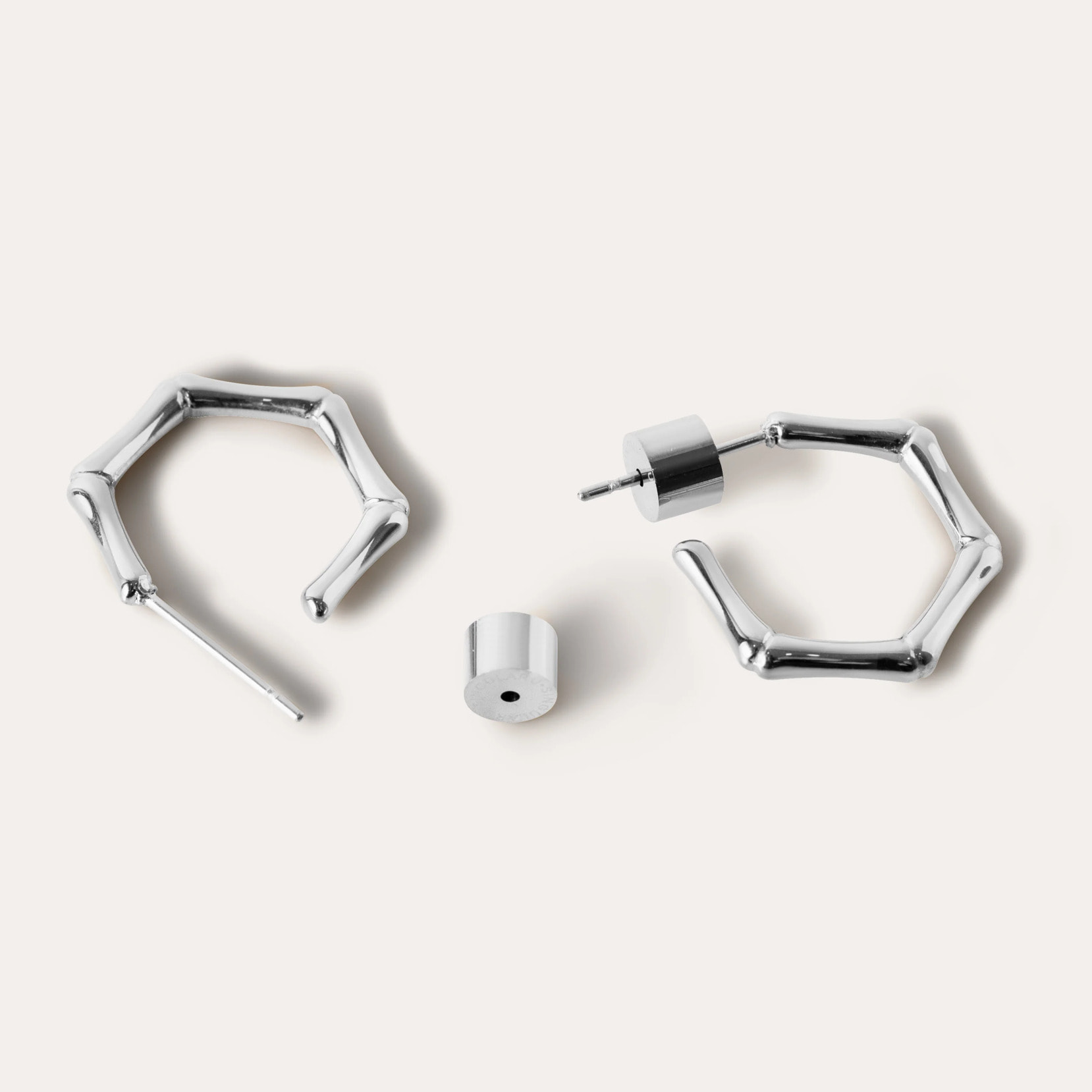 Orecchino Mini Bamboo in Acciaio