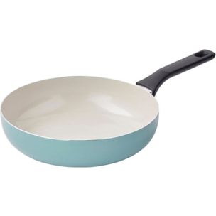 Wok ESSENTIELB Céramique 28cm vert
