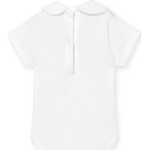 Body bebé manga corta cuello piqué