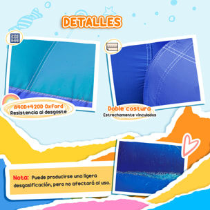 Castillo Hinchable con Soplador 5 en 1 Parque Acuático Hinchable para Niños con Tobogán Piscina de Chapoteo Escalada y Cañón de Agua para Exterior Interior 360x250x195 cm